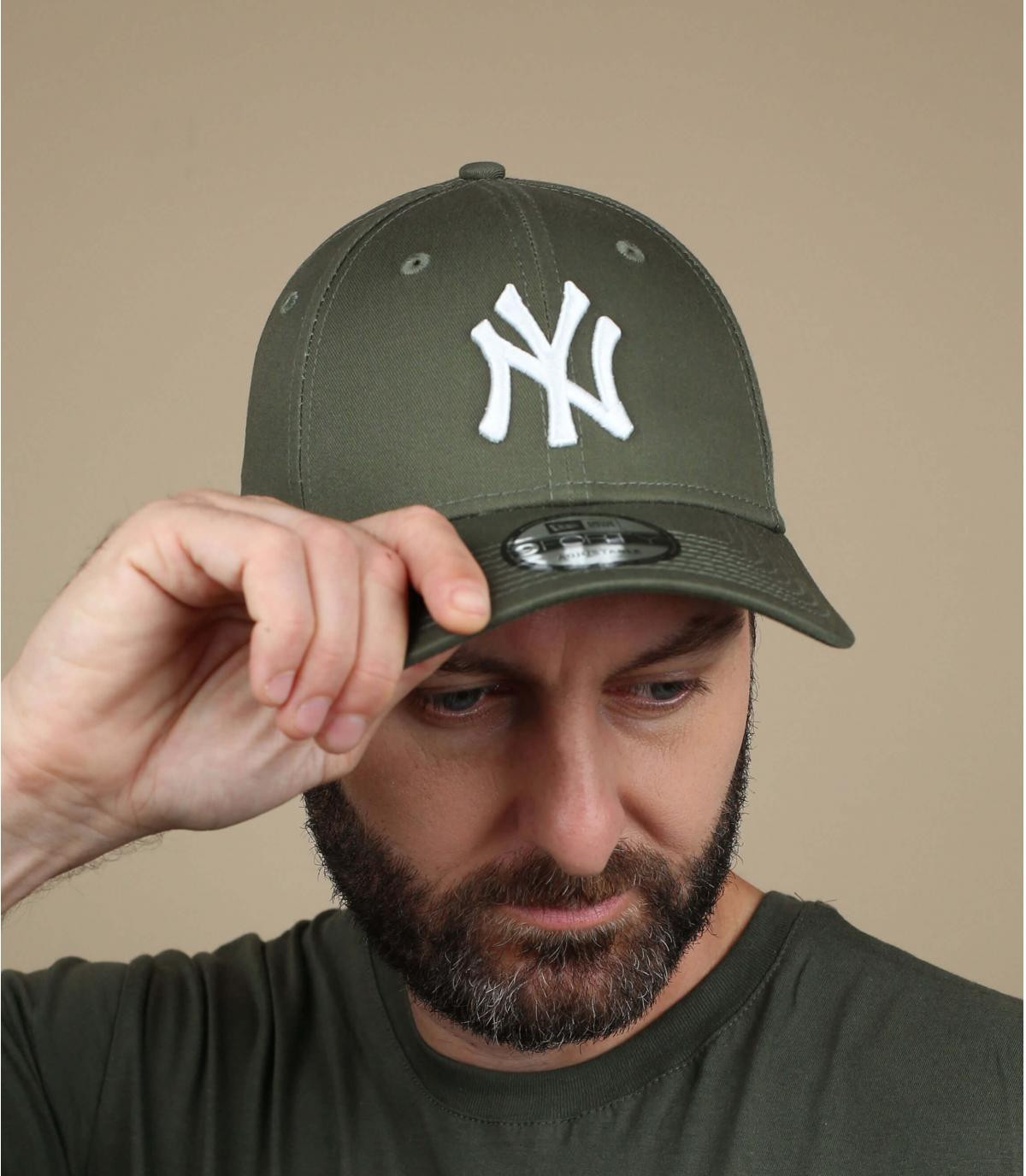 Glimlach stoeprand Biscuit groene NY cap - League Ess 9forty NY olive New Era : Headict