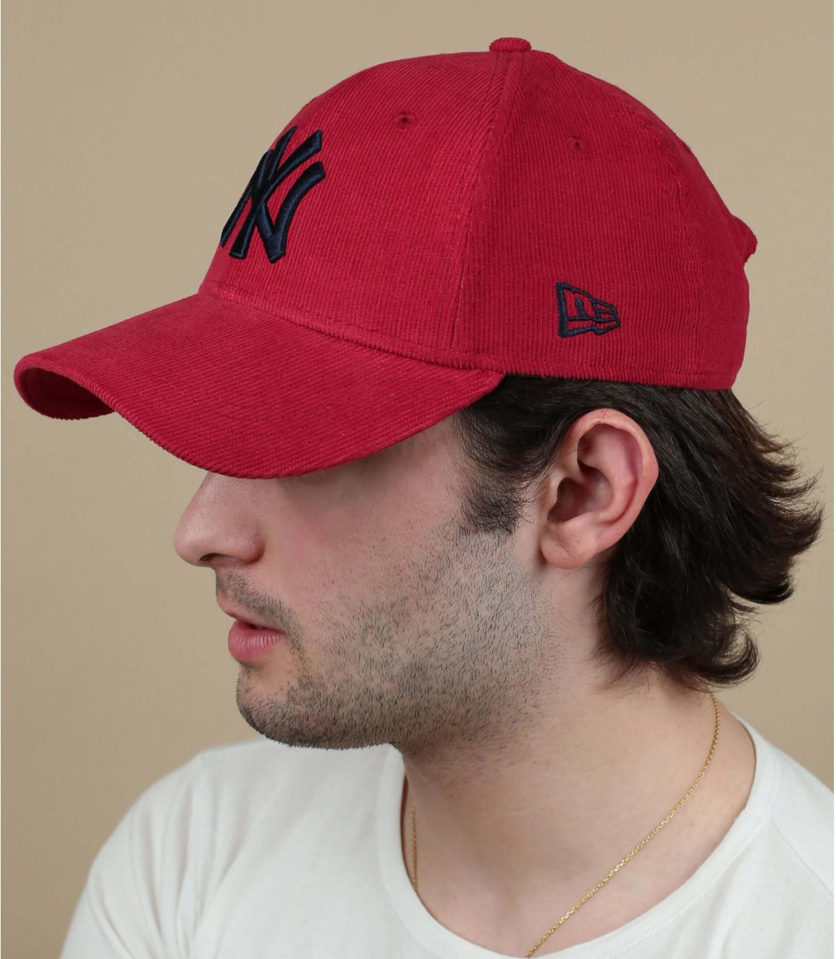 Woning Redelijk Indringing rood fluwelen NY pet - Cord Pack 940 NY burgundy navy New Era : Headict