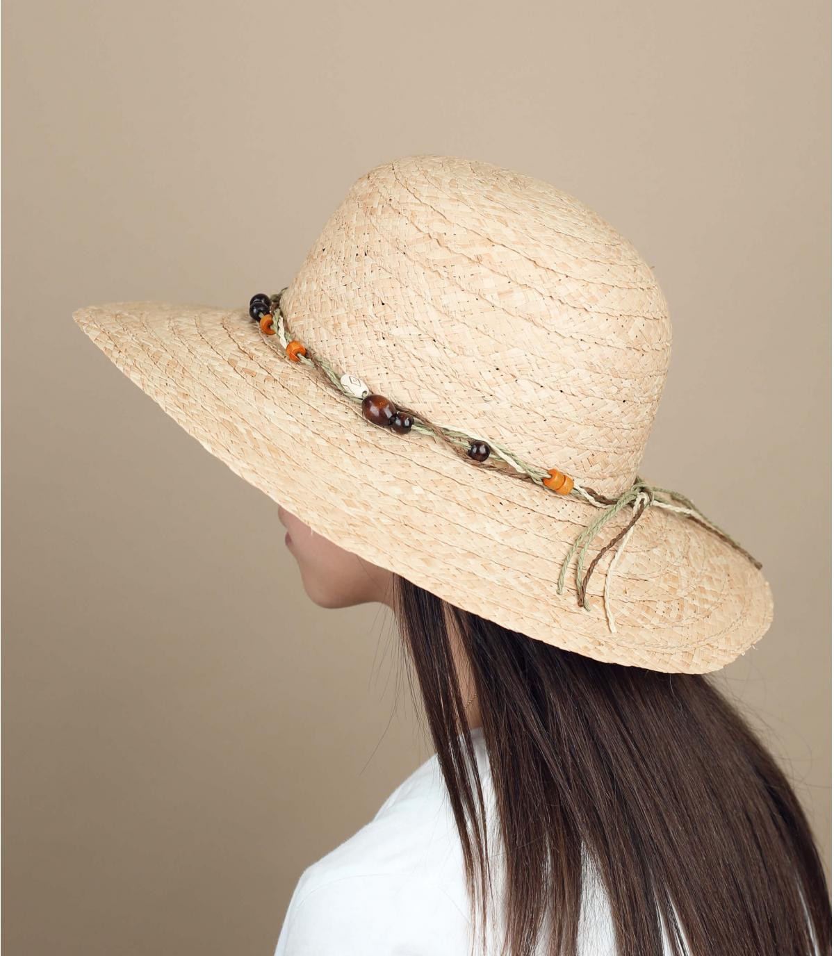 strooien hoed kralen - Louna Raffia M by Flechet : Headict