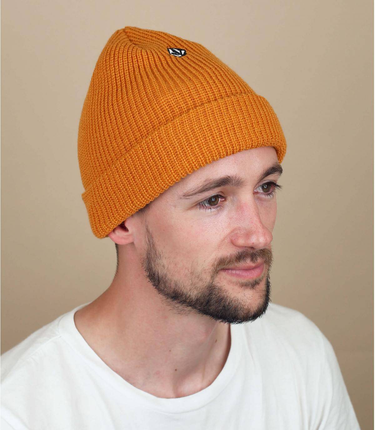 Vakantie Luchtvaart leeftijd gele Volcom muts - Full Stone Beanie vintage gold Volcom : Headict