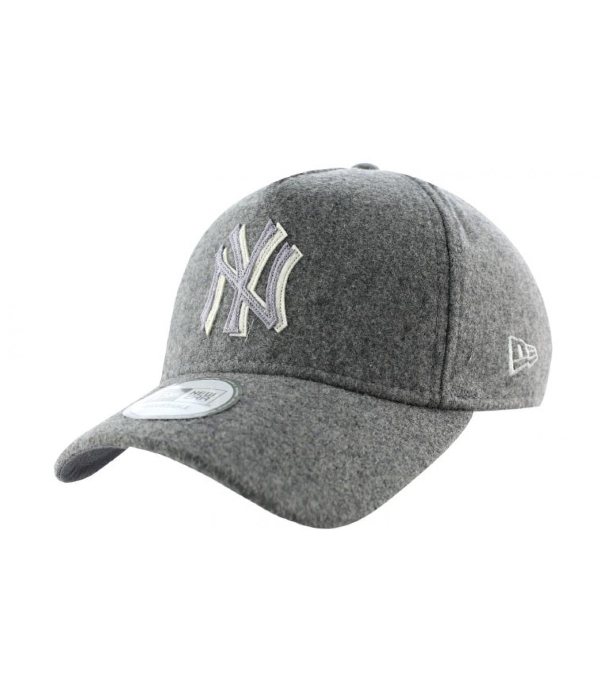 Wool felt adjustable gray cap New Era