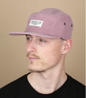 Overdyed 5 Panel Cap wine