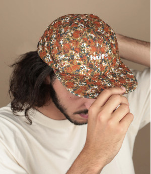 Floral 6 Panel Cap  bark